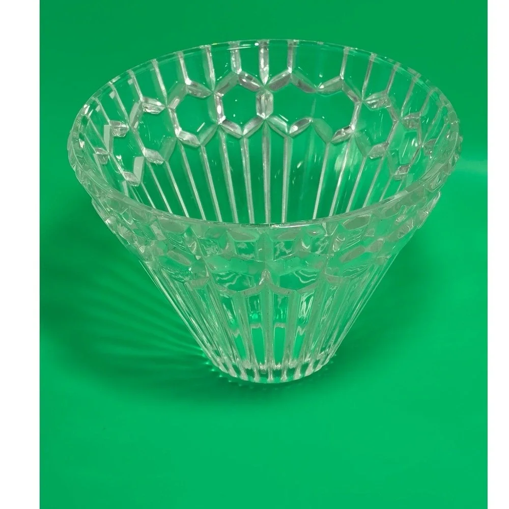 Vintage Clear Cut Crystal Lamp Shade Honeycomb Base Fairy Replacement 7 Inch